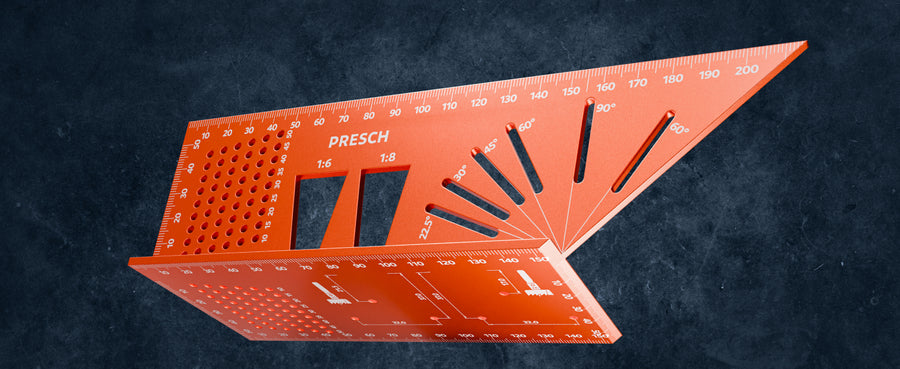PRESCH Gehrungswinkel 215 mm mit Hotspots zu den Funktionen