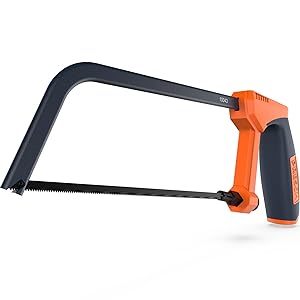 PRESCH Bügelsäge 150mm für präzises Sägen, Handsäge mit robustem Sägeblatt und ergonomischem Griff.