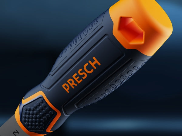 Halbrundfeile von PRESCH mit ergonomischem Griff, Feilenwerkzeug für Metallbearbeitung und Holzarbeiten.