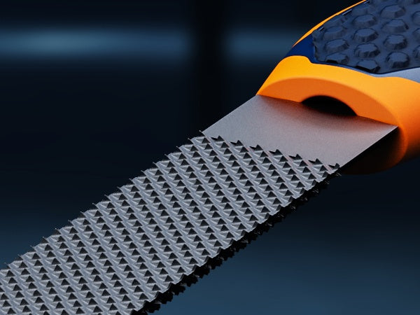 PRESCH Holzraspel 3-teiliges Set in Nahaufnahme, Feile für Holzbearbeitung, Raspel mit ergonomischem Griff