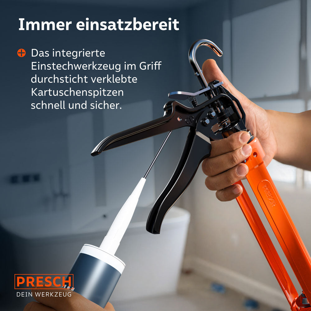 Kartuschenpresse 18:1 mit Nachlaufstopp