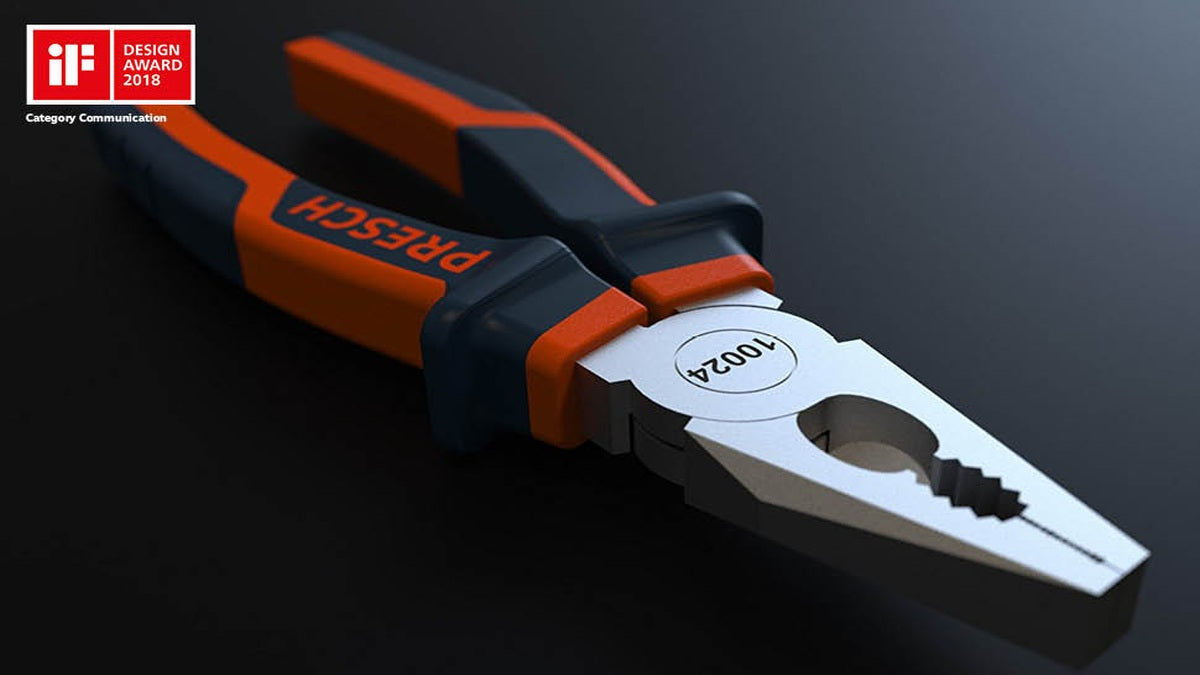 Presch Kombizange mit ergonomischem Griff und Mehrzweck-Flachrundzange als Qualitäts-Werkzeug