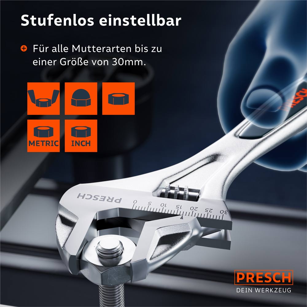 Clé à molette 200mm