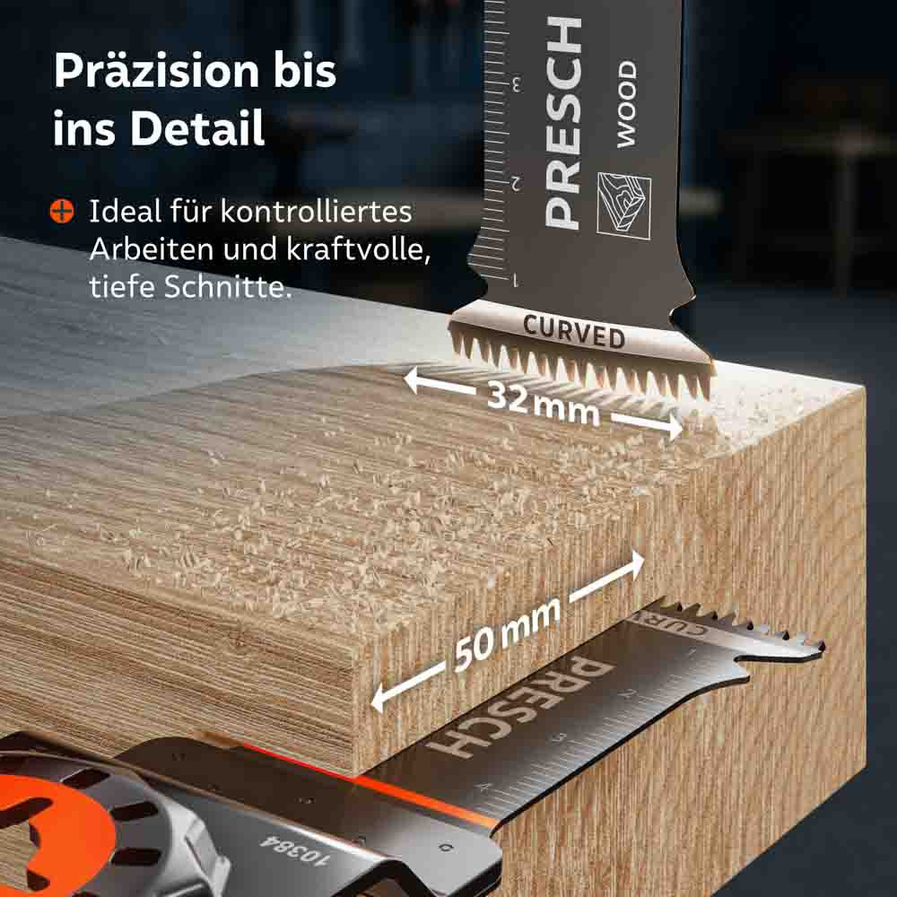 Outils oscillants lame plongeante bois 50x32mm