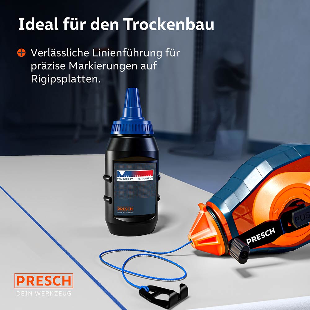 Cordeau Traceur de 30m avec craie bleue