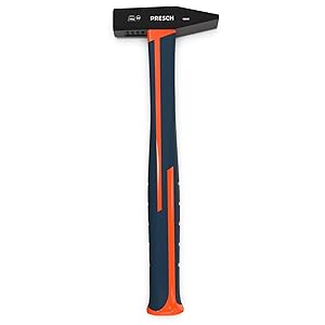 PRESCH Schlosserhammer mit Fiberglasstiel und 3.2 Pfund Kopfgewicht, robustes Handwerkzeug und Hammer für Präzisionsarbeit