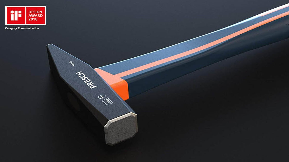 Presch Schlosserhammer mit Fiberglasstiel und ergonomischem Griff, robustes Handwerkzeug für Schmiedearbeiten