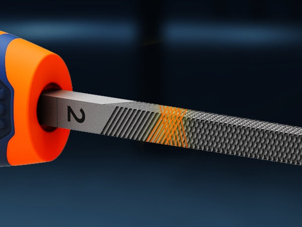 PRESCH Vierkantfeile mit ergonomischem Griff für präzise Feilarbeiten und Metallbearbeitung