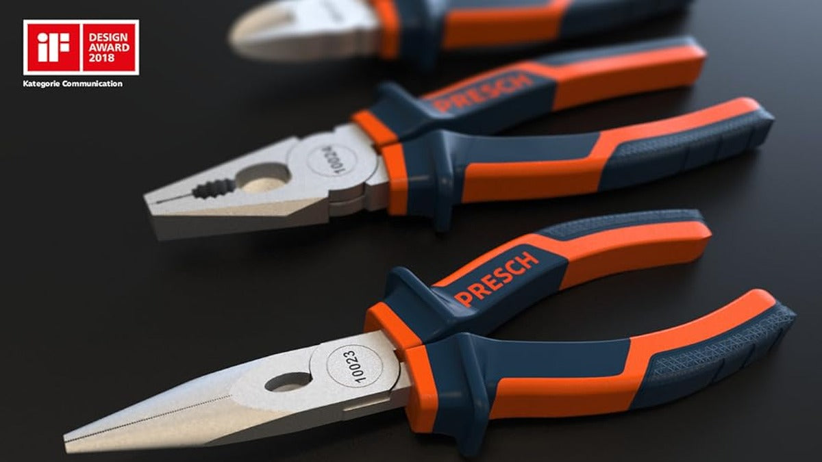 PRESCH Zangenset mit Kombizange und Spitzzange in Nahaufnahme