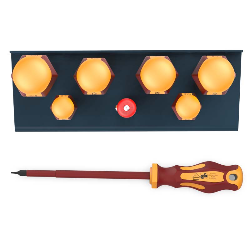 VDE-konforme Schraubendreher von PRESCH mit isoliertem Griff und Präzisionsspitze zur sicheren Elektroinstallation.