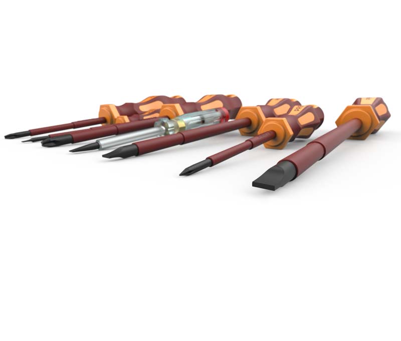 VDE Schraubendreher Set von Presch mit isolierten Griffen für elektrische Arbeiten