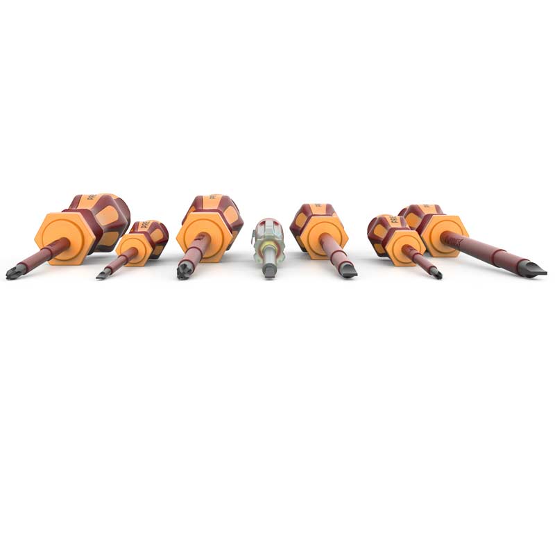 PRESCH VDE Schraubendreher Set für Elektriker mit isolierten Griffen und unterschiedlichen Schraubenzieher-Typen.