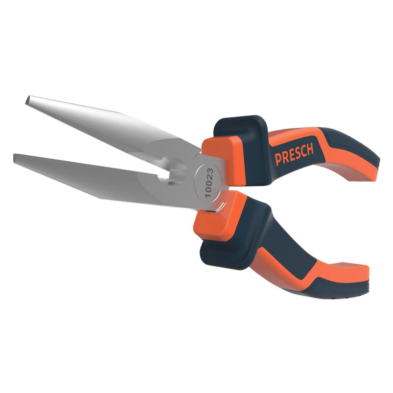 PRESCH Spitzzange 160mm, professionelle Präzisionszange und Kombizange für präzise Arbeiten