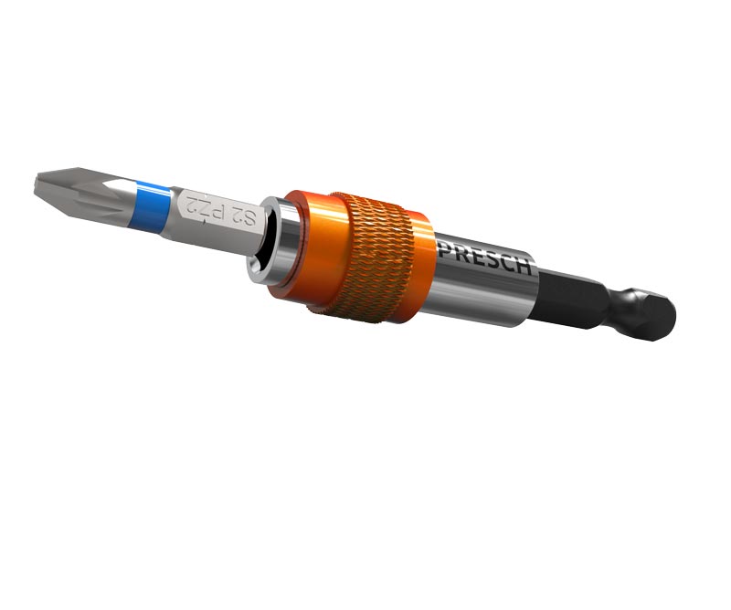 PRESCH Bit Set mit 32 Teilen, Präzisionsschraubendreher-Bit und Schrauberbits in Nahaufnahme.