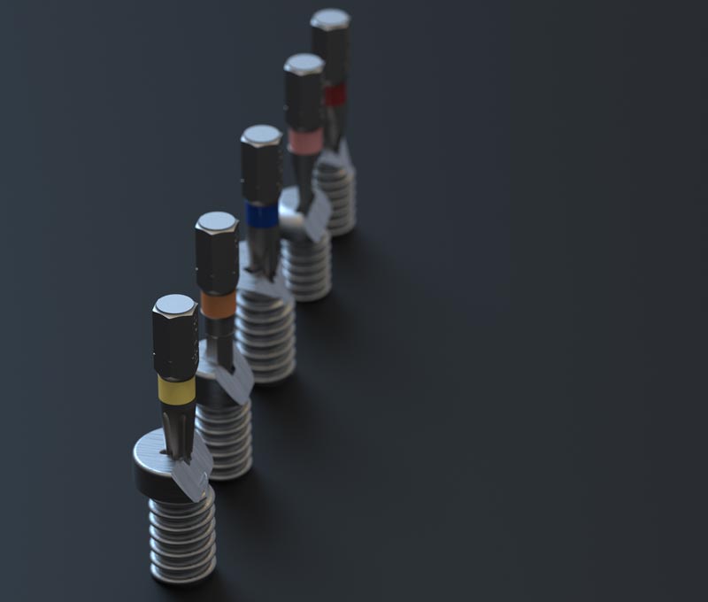 PRESCH Bit Set 32-teilig mit verschiedenen Bits für Schraubendreher auf dunklem Hintergrund