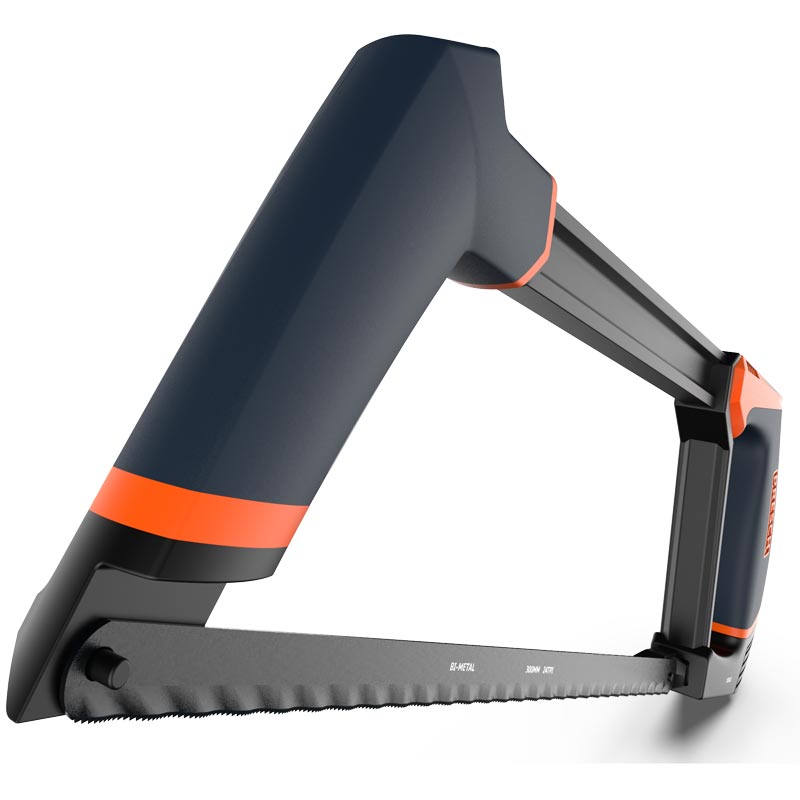 PRESCH Metallsäge 300mm, hochwertige Eisensäge für Metallarbeiten, robuste Handsäge mit gehärtetem Sägeblatt