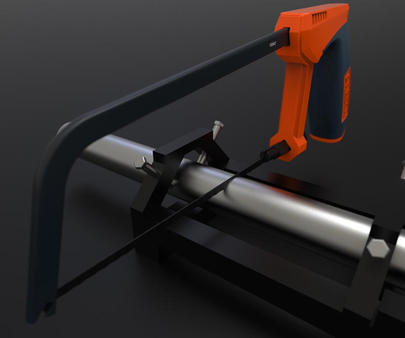 PRESCH Bügelsäge 150mm in Aktion, Metallsäge, Handsäge für Präzisionsschnitte