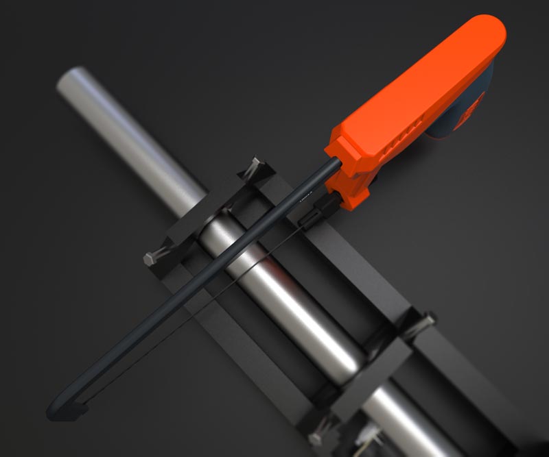 PRESCH Bügelsäge 150mm – Handbügelsäge für Metall und Holz mit robustem Griff