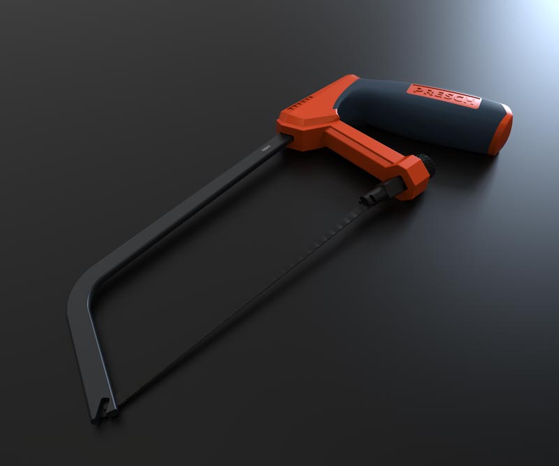 PRESCH Bügelsäge 150mm für Metall und Holz, Handsäge mit robustem Griff