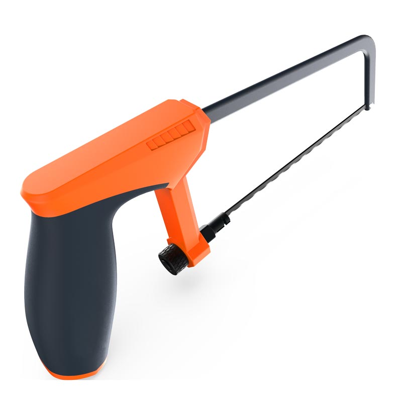 PRESCH Bügelsäge 150mm in orange und schwarz, Metallsäge, Handsäge