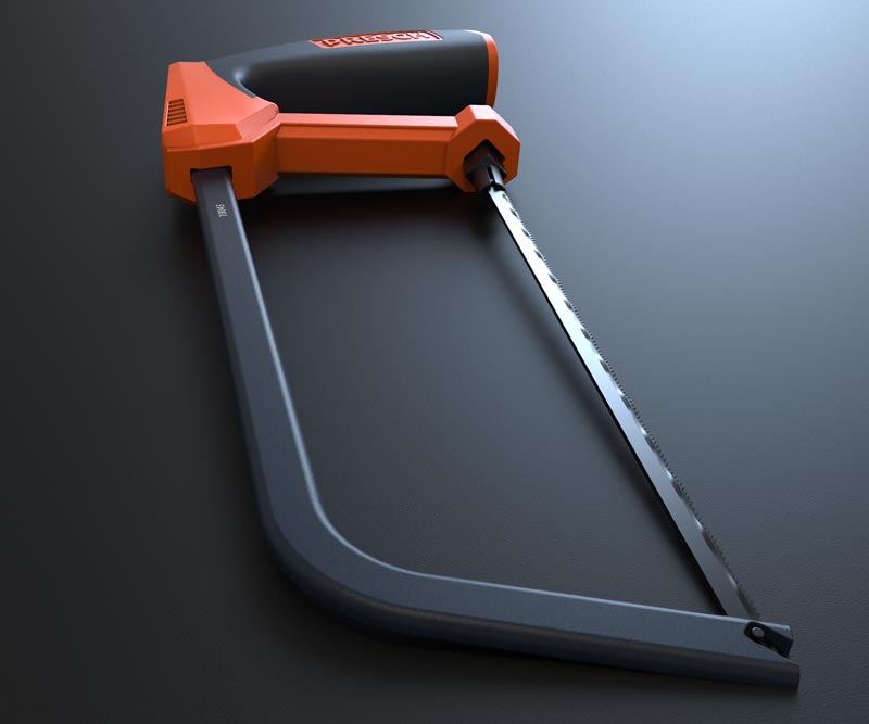 PRESCH Bügelsäge 150mm mit robustem Metallrahmen und austauschbarem Sägeblatt