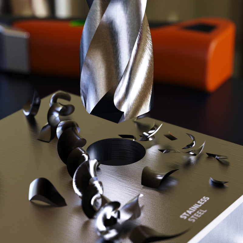 Metallbohrer-Set von Presch mit Kobaltlegierung, 6-teilig, für präzises Bohren in Edelstahl.