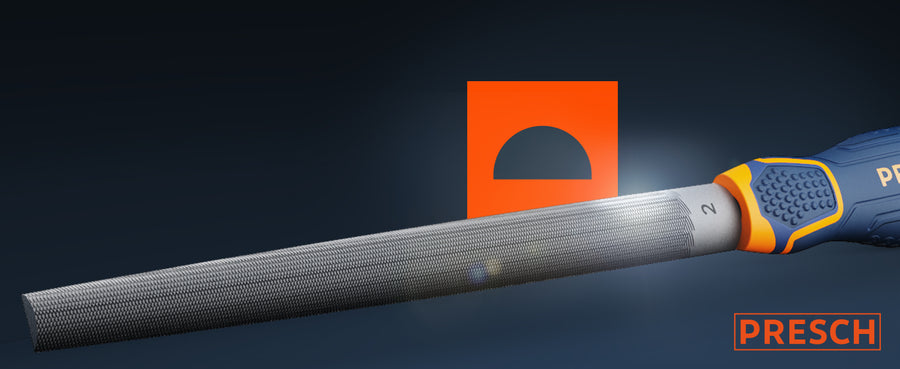 Werkplaatsvijl half rond 200mm 