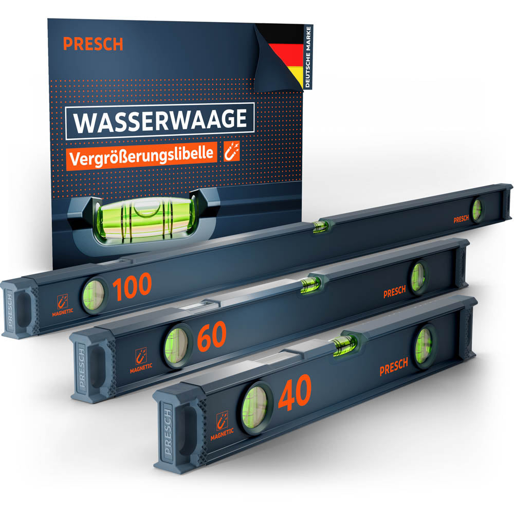 Wasserwaagen Set 3tlg. magnetisch