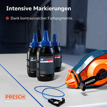 Contraste élevé pour des résultats précis : grâce à des pigments de couleur à fort contraste, la craie bleue crée des lignes de marquage nettes dans les travaux d'intérieur et de construction à sec.