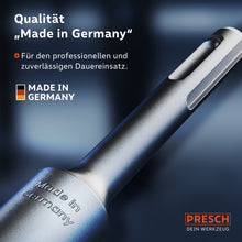 Nahaufnahme des Meißelschafts mit eingravierter Made in Germany Kennzeichnung für geprüfte Qualität