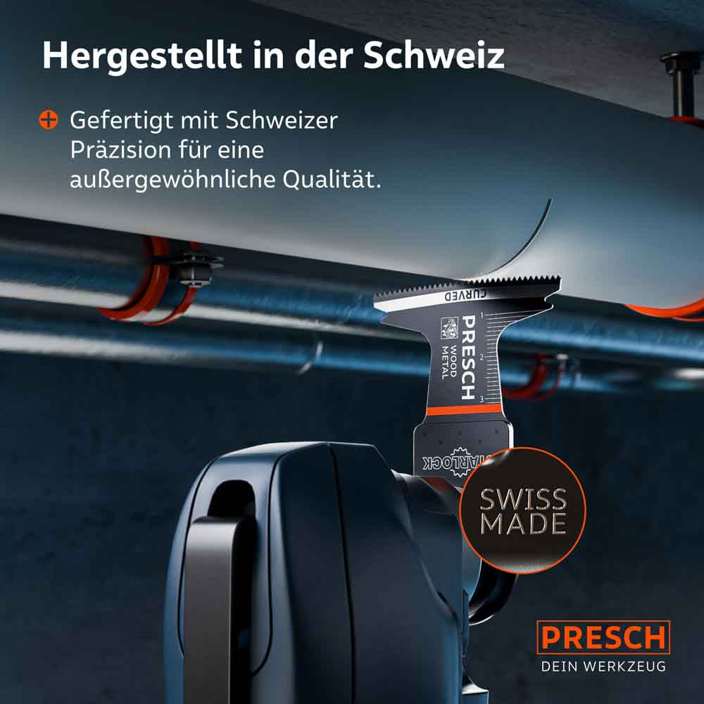 Sägeblatt mit Skala aus der Schweiz gefertigt für präzise Schnitte an Rohrleitungen