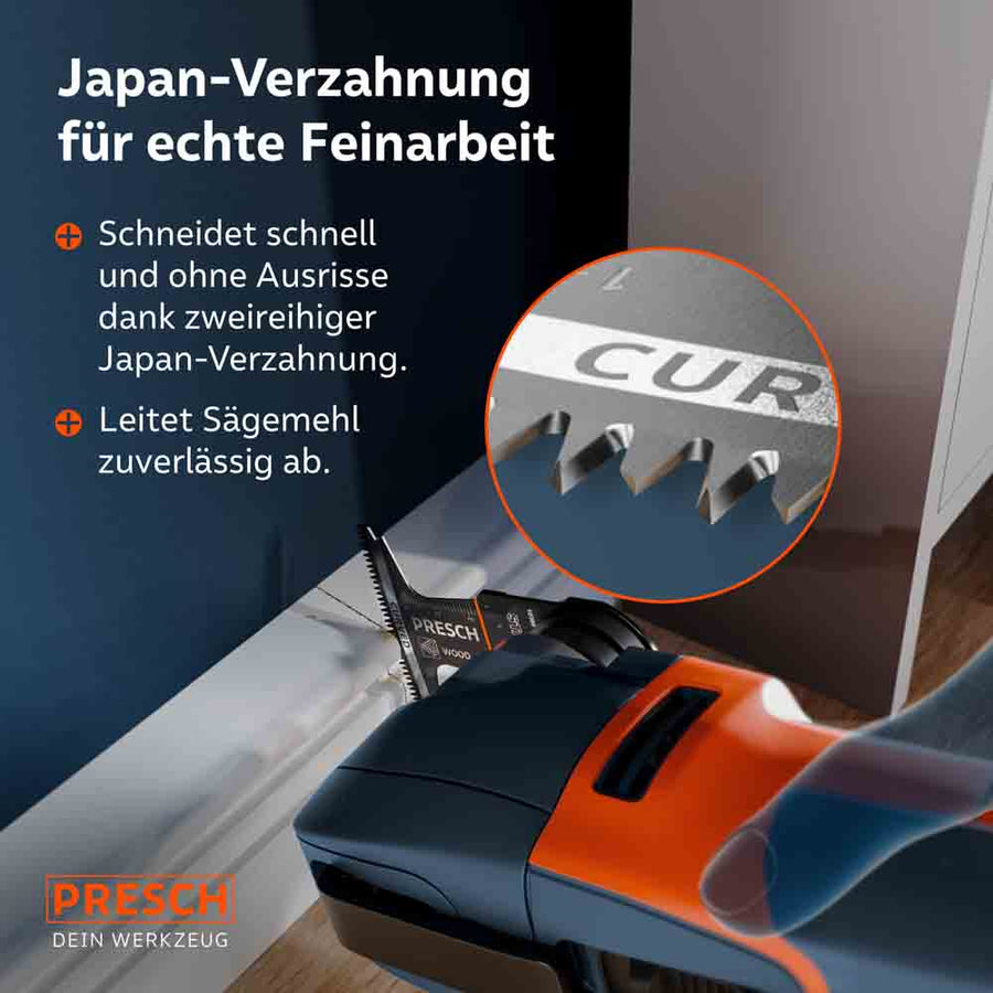L'engrènement japonais à deux rangées découpe une plinthe rapidement et sans déchirures