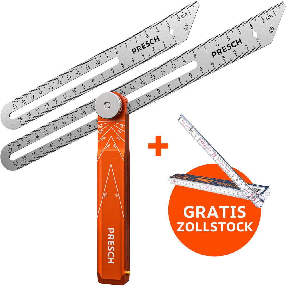 Winkelschmiege + Gratis Zollstock