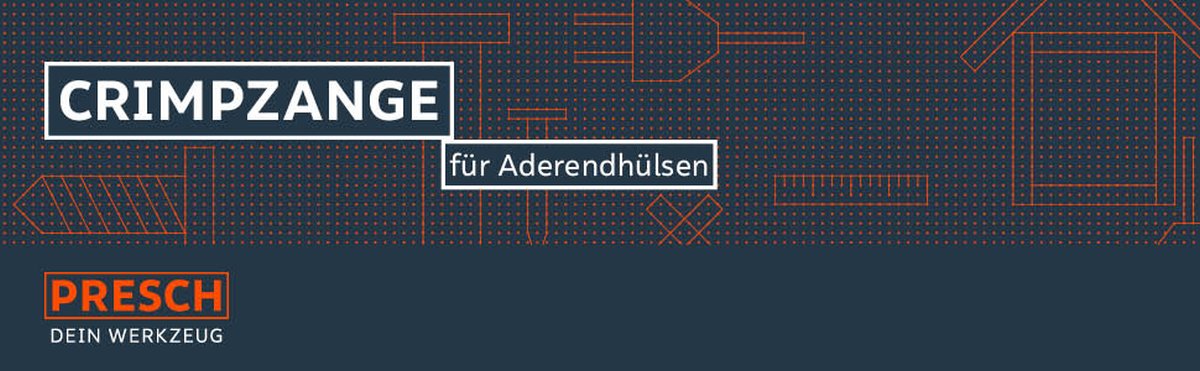 PRESCH Crimpzange für Aderendhülsen, Quetschzange für Elektroinstallationen