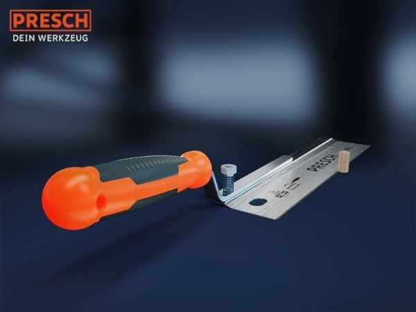 PRESCH Feinsäge mit ergonomischem Griff und hochpräziser Zahnung für feine Schnitte in Holz und Metall