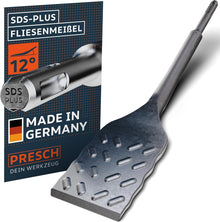 PRESCH SDS Plus Burin à carrelage (édition étroite) - Fabriqué en Allemagne Qualité avec un angle de 12 degrés pour un travail ergonomique.