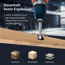 Hoge levensduur; de Forstnerboor is ideaal voor hardhout (eik, bangkirai), zachthout en multiplex.