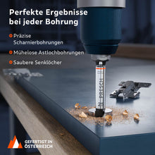 Perfecte resultaten bij elke boring: De 25 mm boor wordt gebruikt voor precieze scharnierboringen, takgaten en nette verzinkde gaten in meubelbouw.