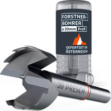 PRESCH Foret Forstner Pro 30mm - Foret à bois de haute qualité fabriquée en Autriche, incluant une boîte de rangement robuste en plastique.