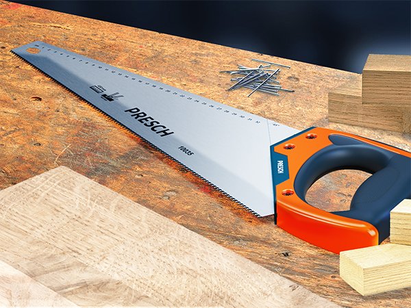 PRESCH Fuchsschwanzsäge 450mm für präzise Holzbearbeitung und Sägearbeiten