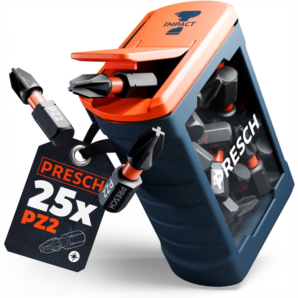 PRESCH Impact Bit Set PZ2 mit 25 Bits in der Spenderbox