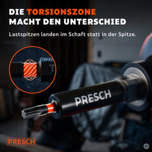 Impact Bit im Bithalter mit hervorgehobener Torsionszone im Schaft