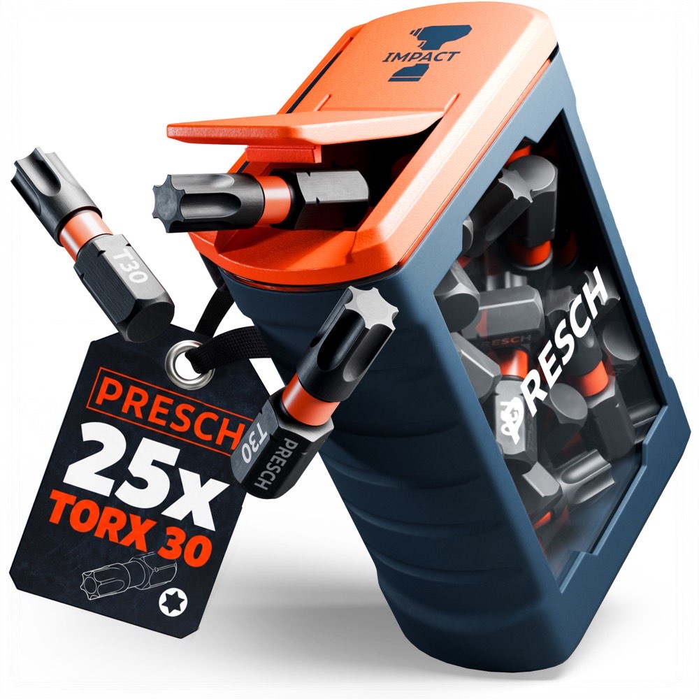 PRESCH Impact Bit Set T30 mit 25 Bits in der Spenderbox