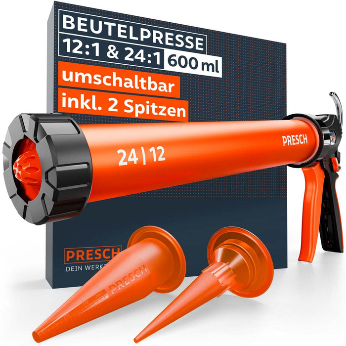 Kitspuit voor foliezakken 600ml omschakelbaar 24:1 en 12:1