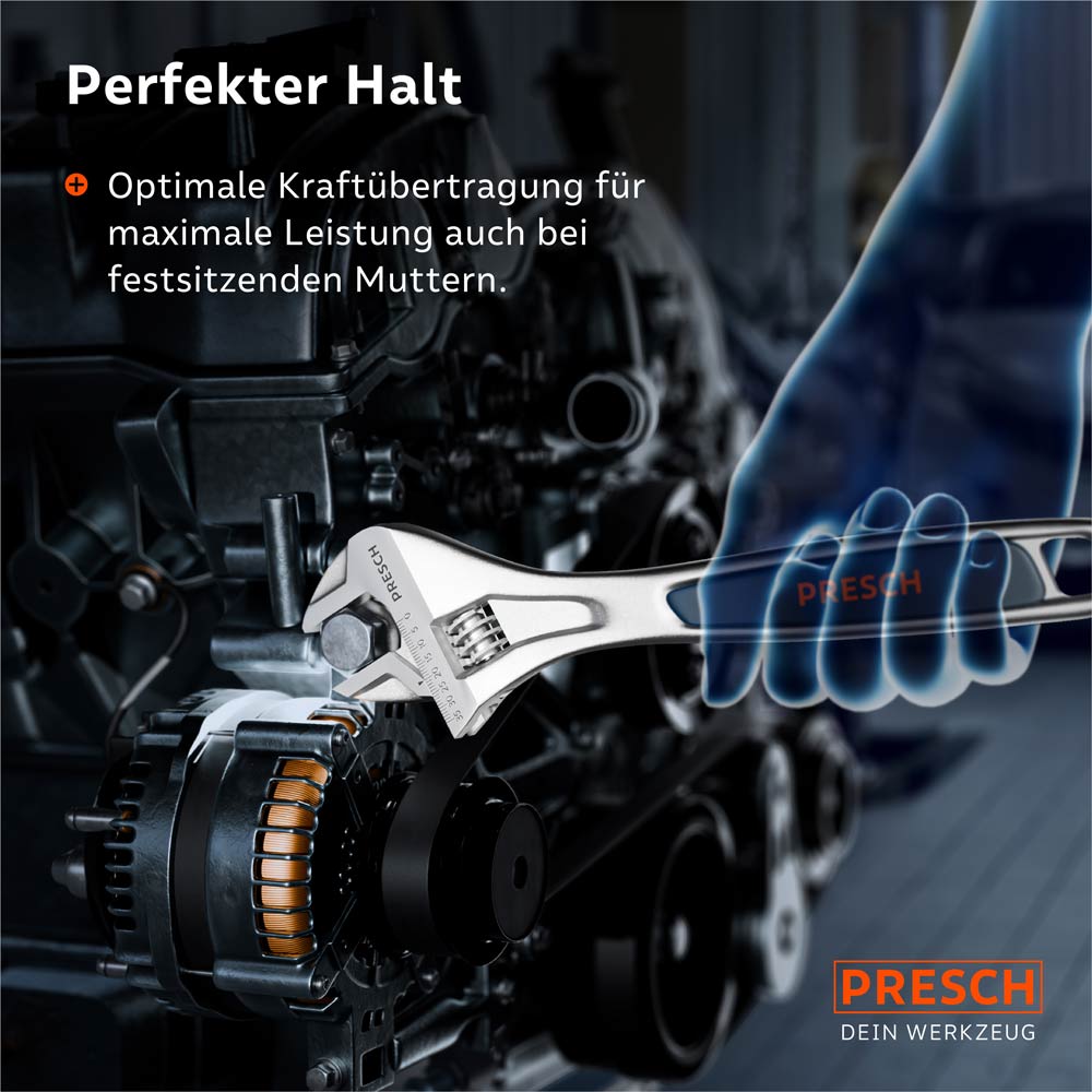Utilisation dans le secteur automobile ou industriel : La poignée ergonomique assure une transmission optimale de la force pour une performance maximale même avec des écrous fixes.