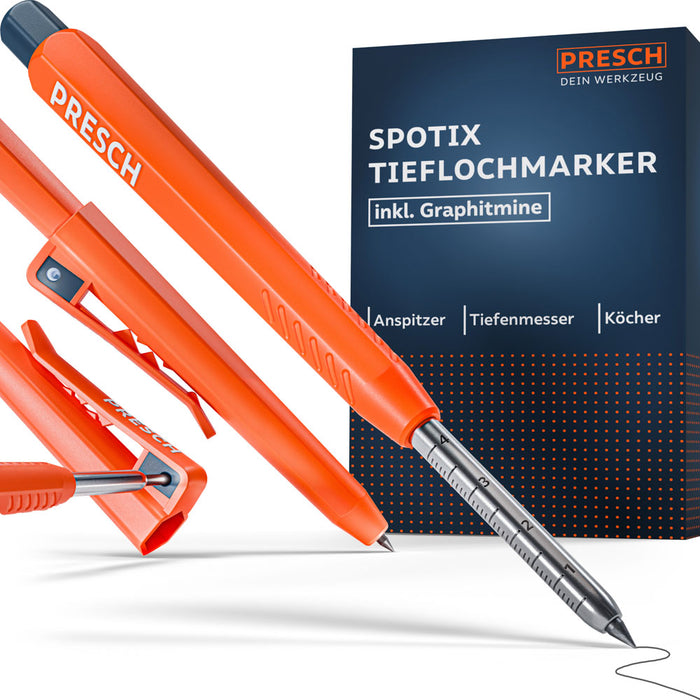 Tieflochmarker SPOTIX inkl. Graphitmine