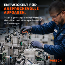 Monteur schraubt mit einem T-Griff Schraubendreher an einer Industrieanlage
