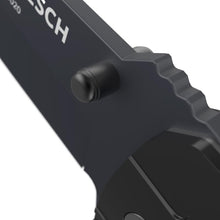 PRESCH Rettungsmesser mit gezahnter Klinge und Glasbrecher-Funktion.