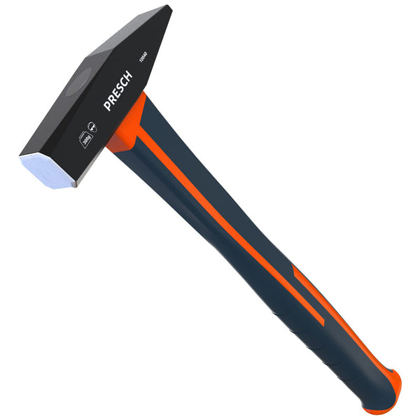 Presch Schlosserhammer 300g mit ergonomischem Griff und Stahlkopf, hochwertiger Handwerkzeug Hammer