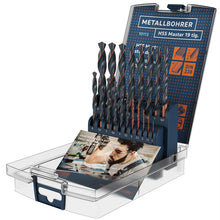 PRESCH Metallbohrer-Set 19-teilig in Kunststoffkassette, hochwertige HSS Bohrer, Spiralbohrer für Metallbearbeitung